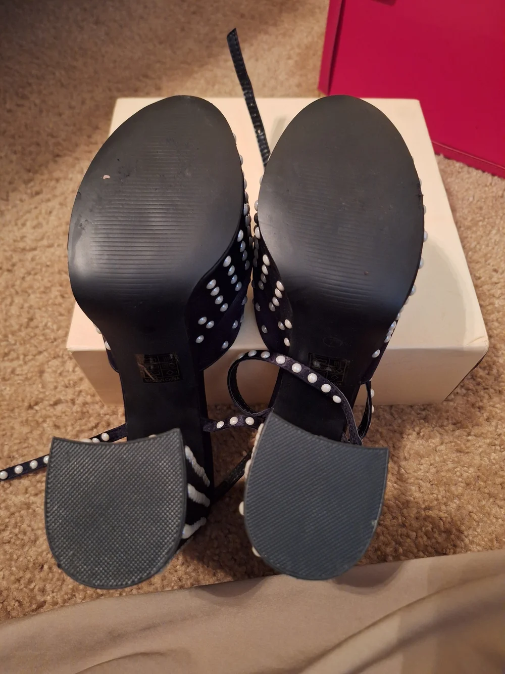 Pearl And Stud 5 Inch Platforms, Worn Once